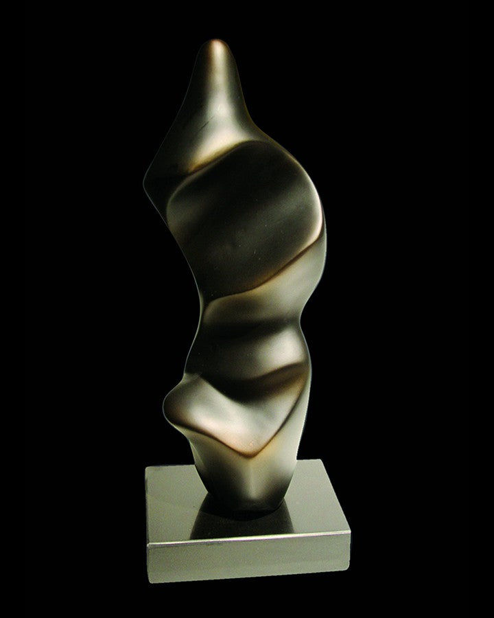 Abstract Metallic Black Sculpture