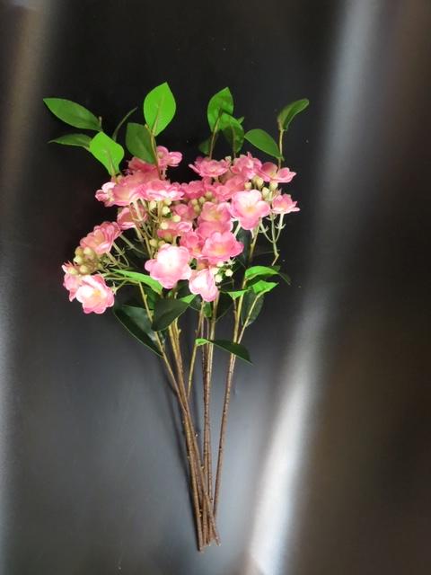 Pink & Green Blossom Artificial Flowers