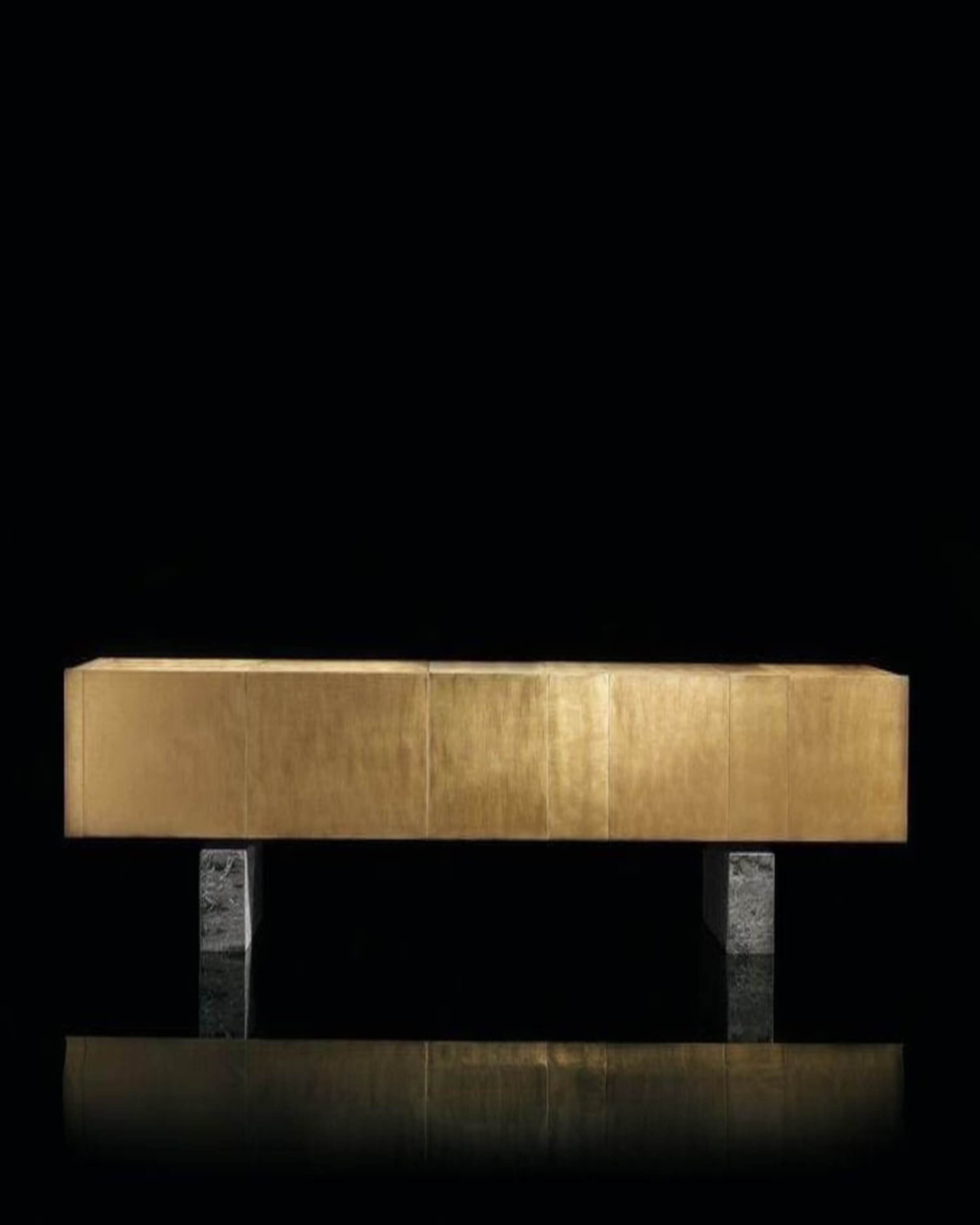Luxury gold leaf table