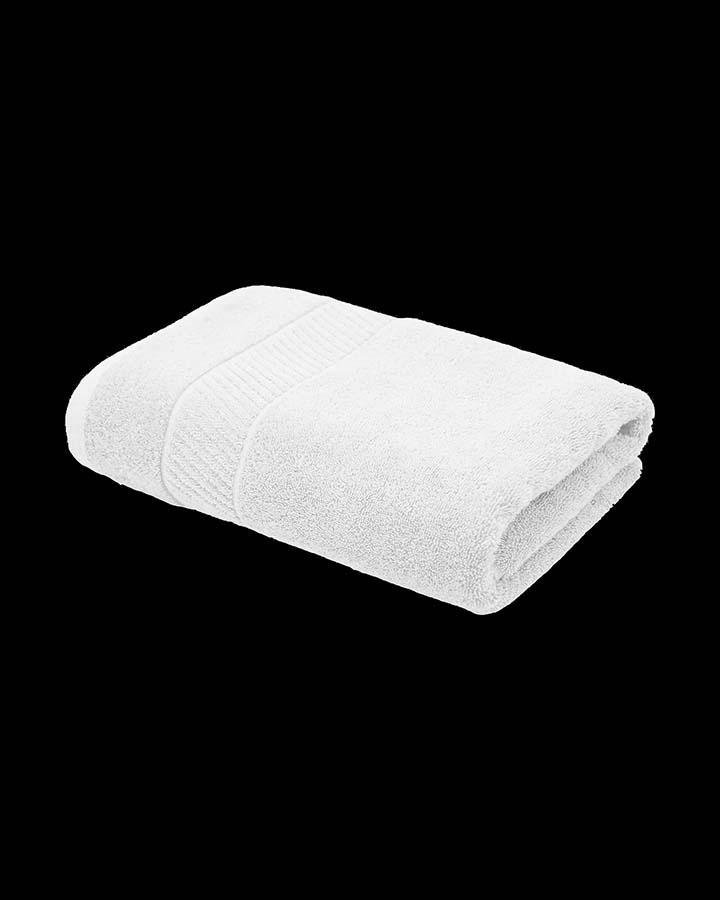 Luxury white colored bath towel