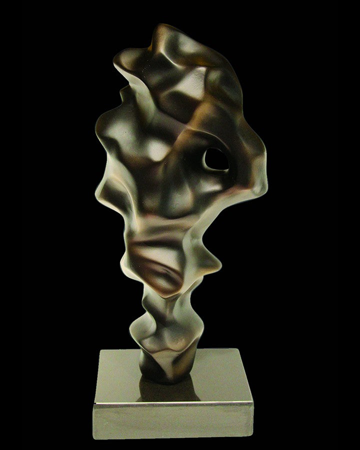 Abstract Linear Black Sculpture