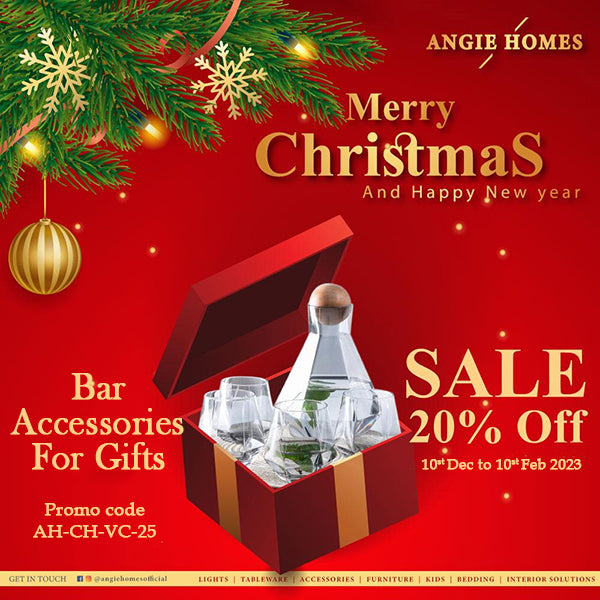 Bar Accessories For Christmas Gift | X-mas Gift Voucher For Online Bar Products ANGIE HOMES