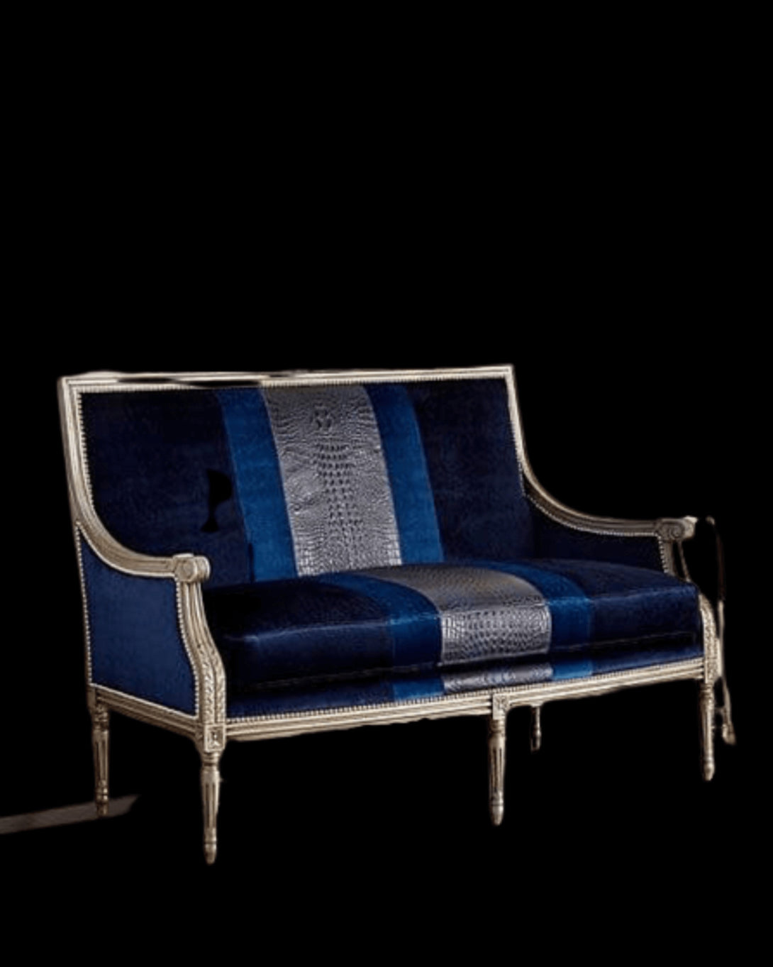 Luxury Silver leaf Sofa