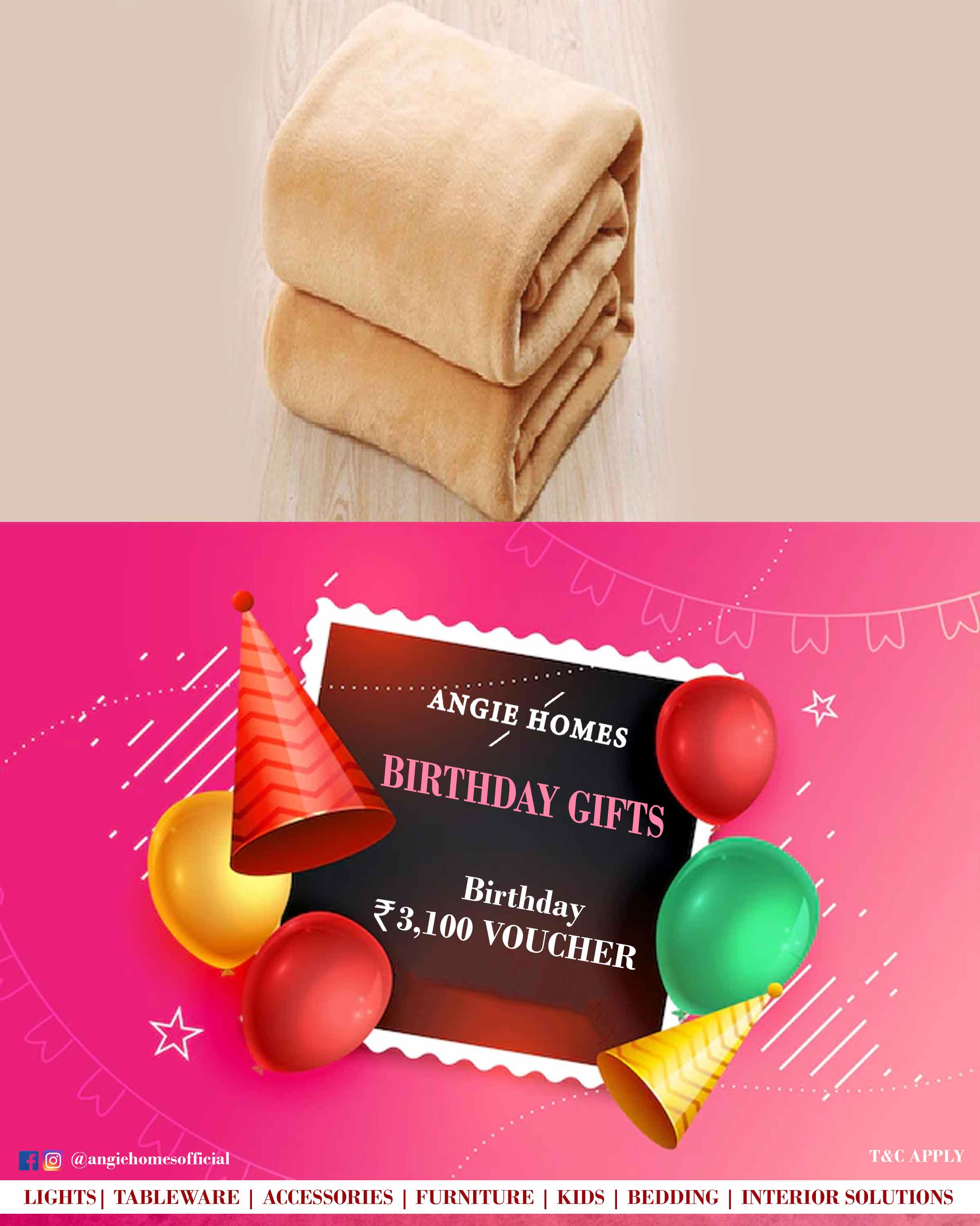 Unique Online Happy Birthday Gift Voucher for Kids Blanket ANGIE HOMES