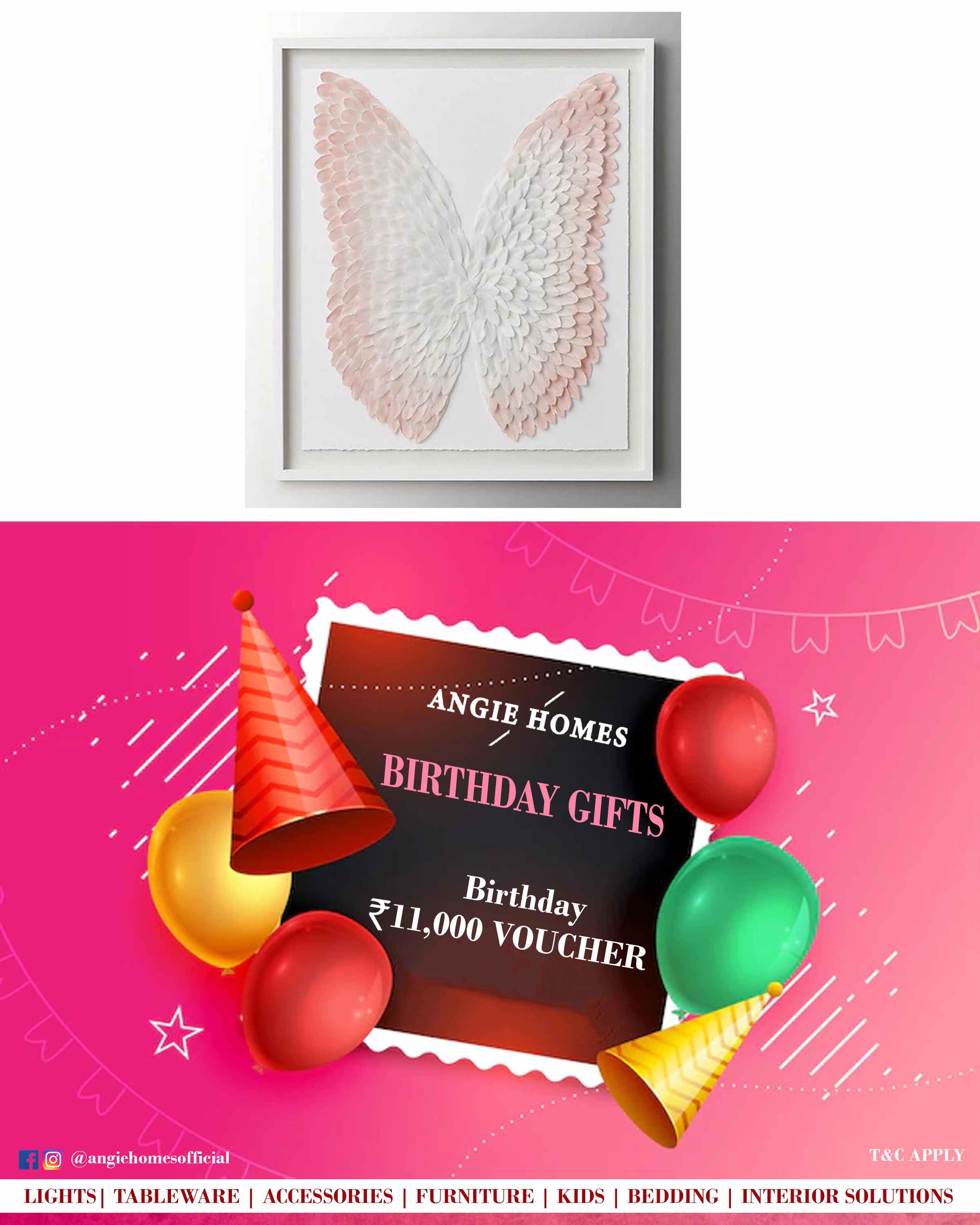 Beautiful Online Happy Birthday Gift Voucher for Butterfly Art Work ANGIE HOMES