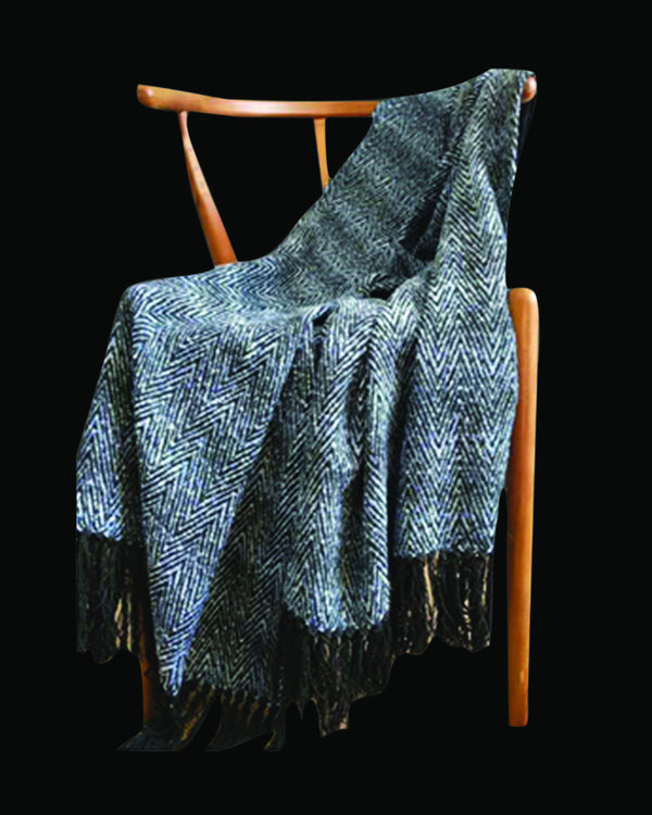 Cerelia Grey & Black Cotton Throws