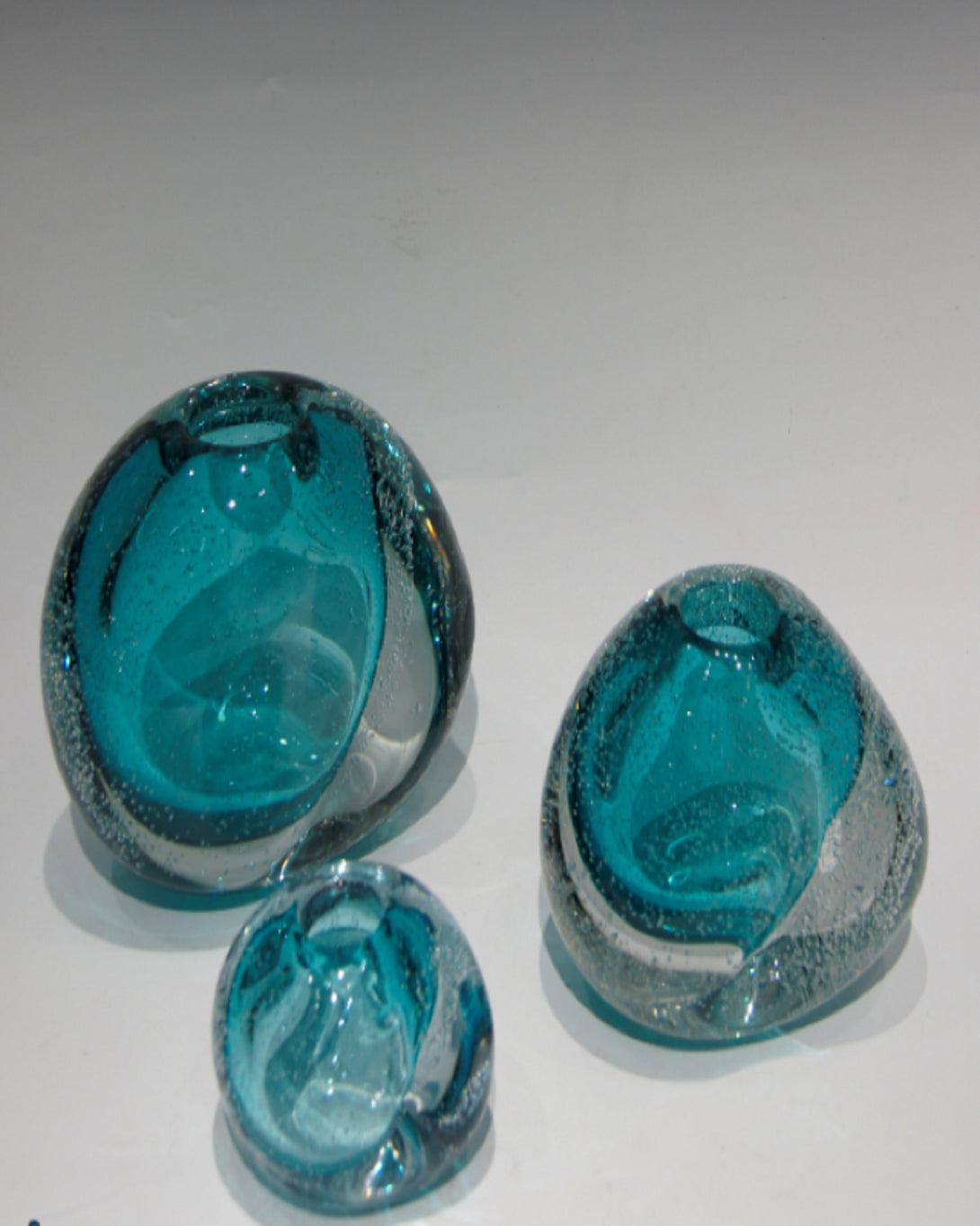 Luxury Aqua Stone Murano Vases