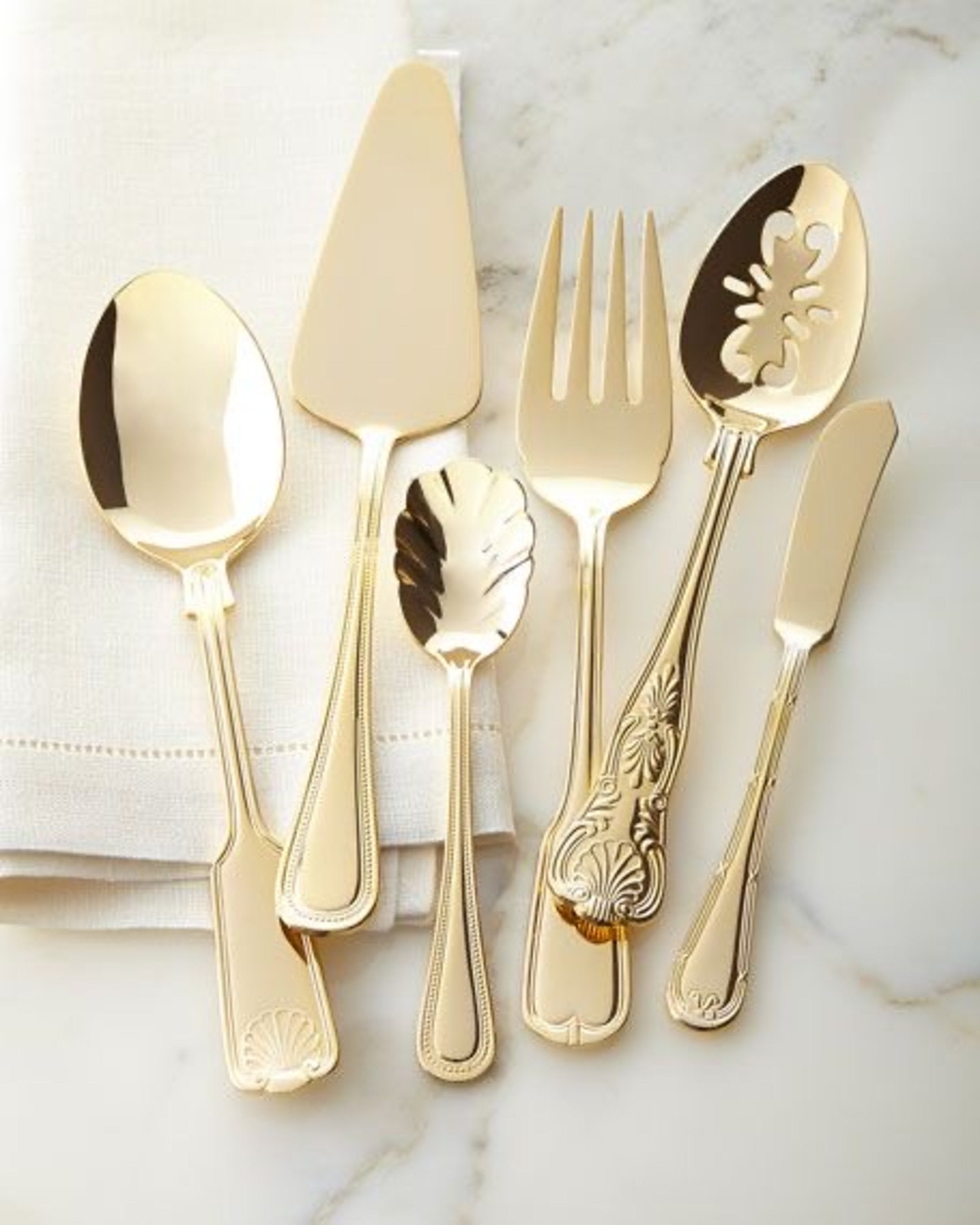 Luxury gold finish cutlery