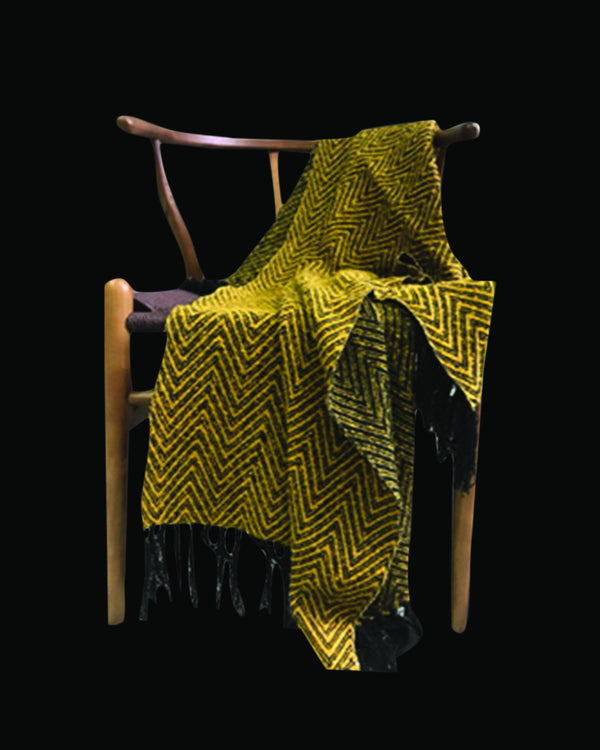 Clove Luxury Yellow & Grey Throw & Blanket