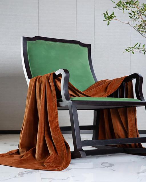 Luxury wine cashmere velvet throws & blankets