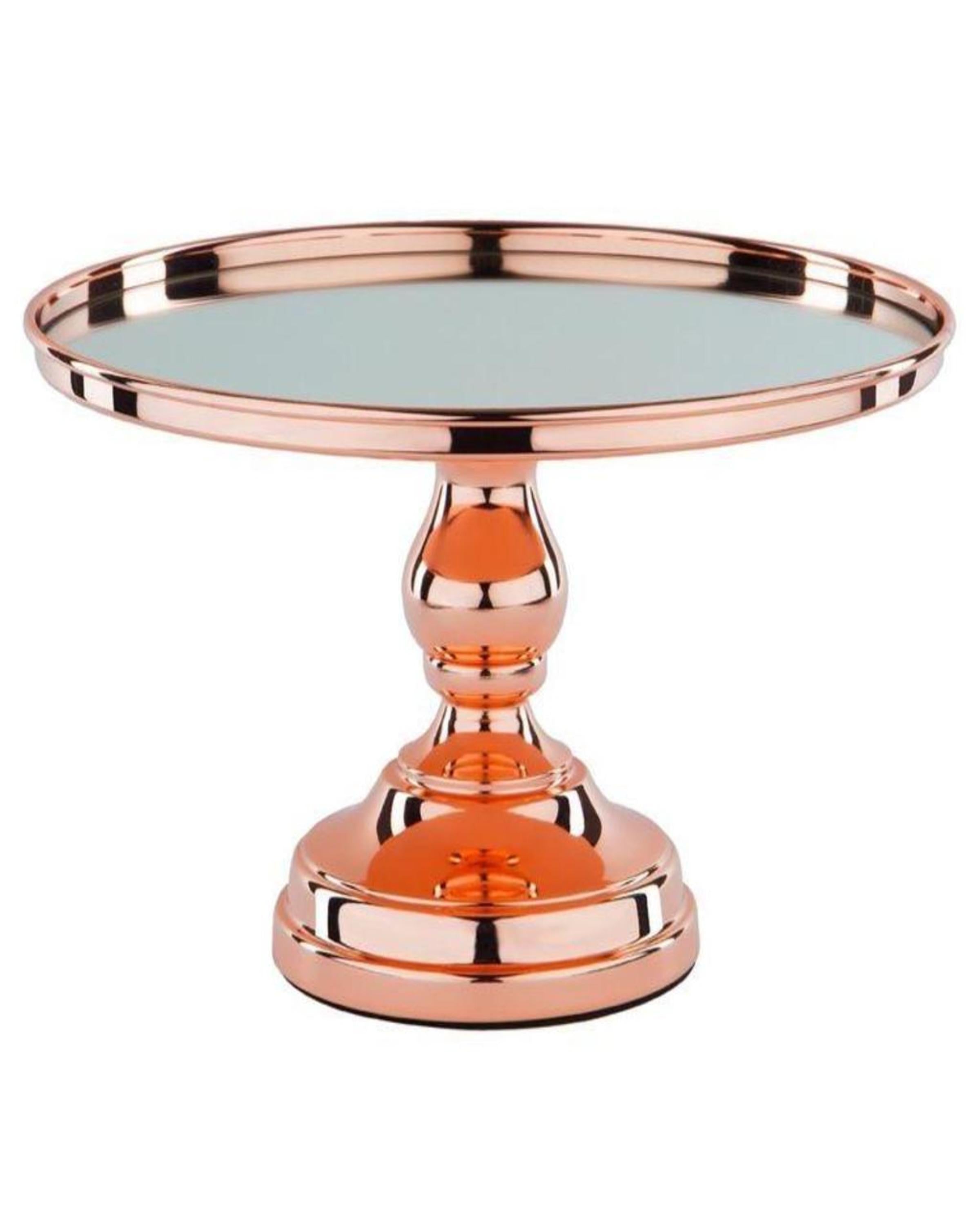 Rose Gold Plated Mirror Cake Tray