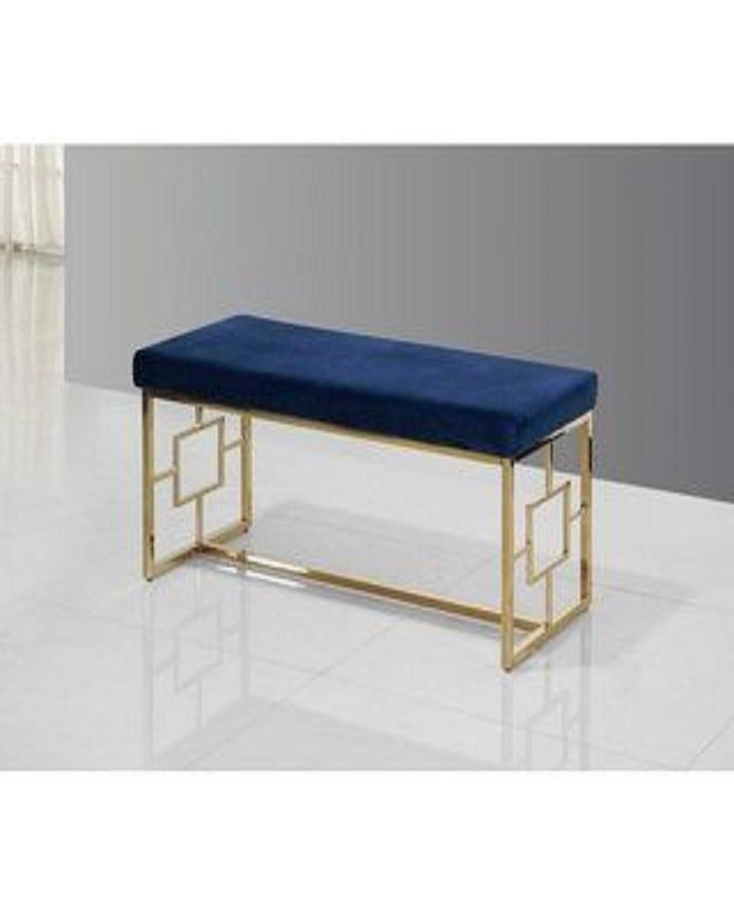 Luxury Green with gold leaf bench