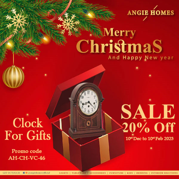 Clocks For Christmas Gift | X-mas Gift Voucher For Bulk Gifting | Corporate Gifts ANGIE HOMES