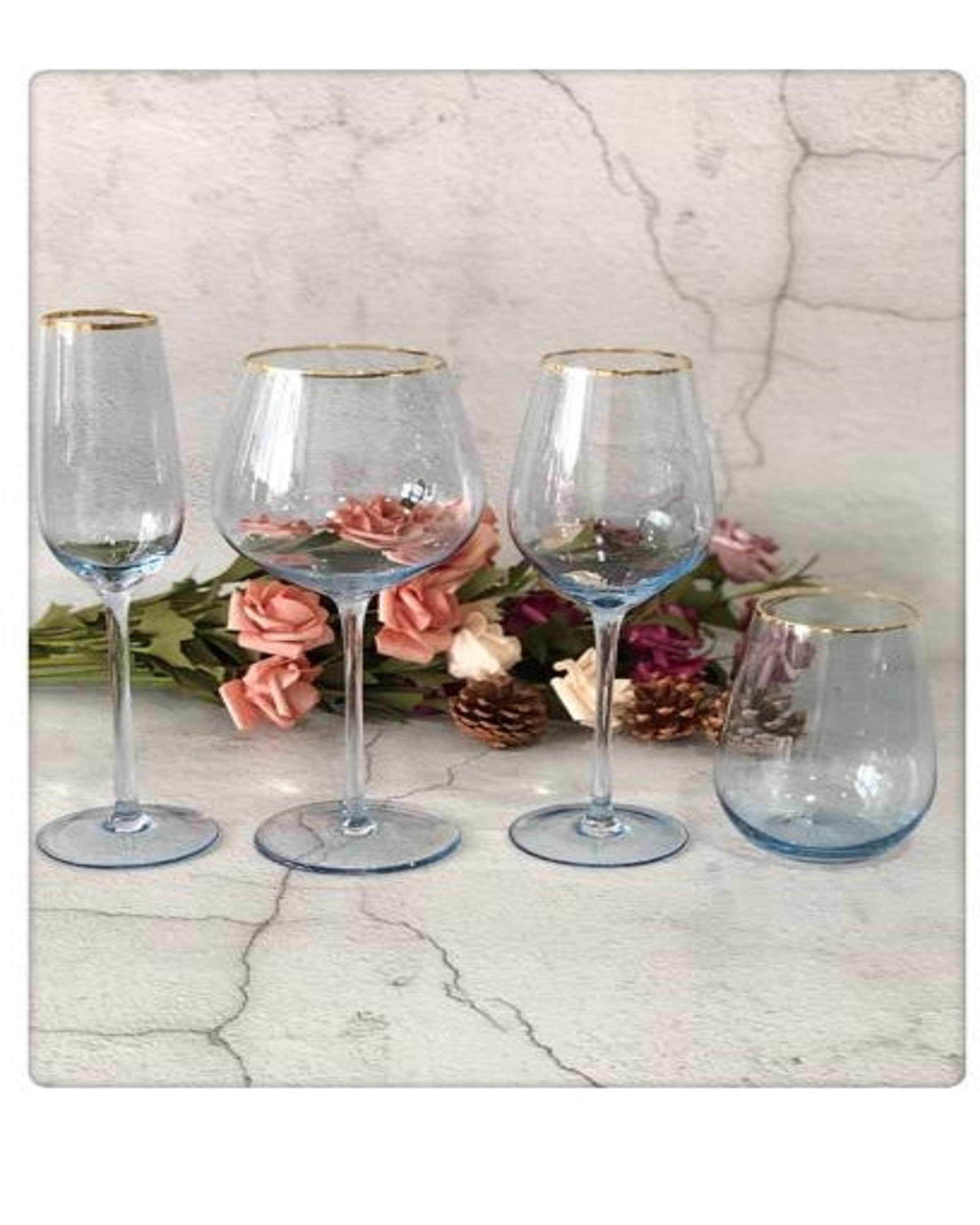 Luxury wine & champagne glass set