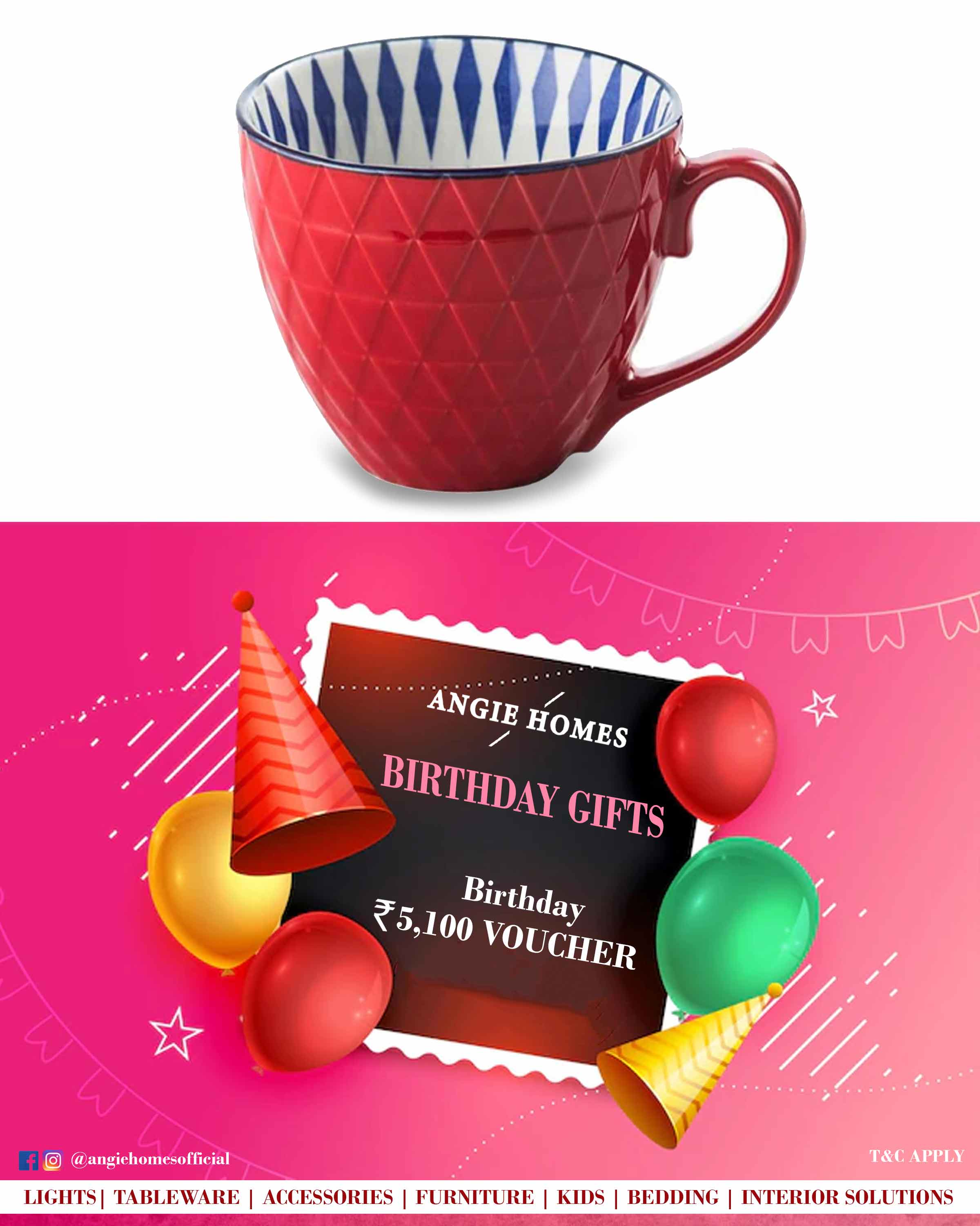 Baby Tableware | Happy Birthday Gift Voucher for Kids Coffee Mug ANGIE HOMES