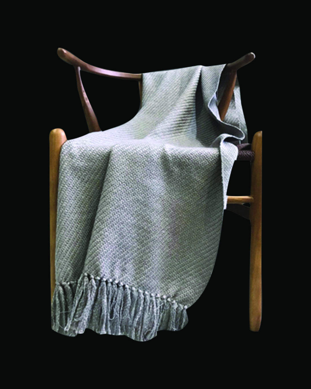Dulcie Beautiful Light Grey Throw & Blanket