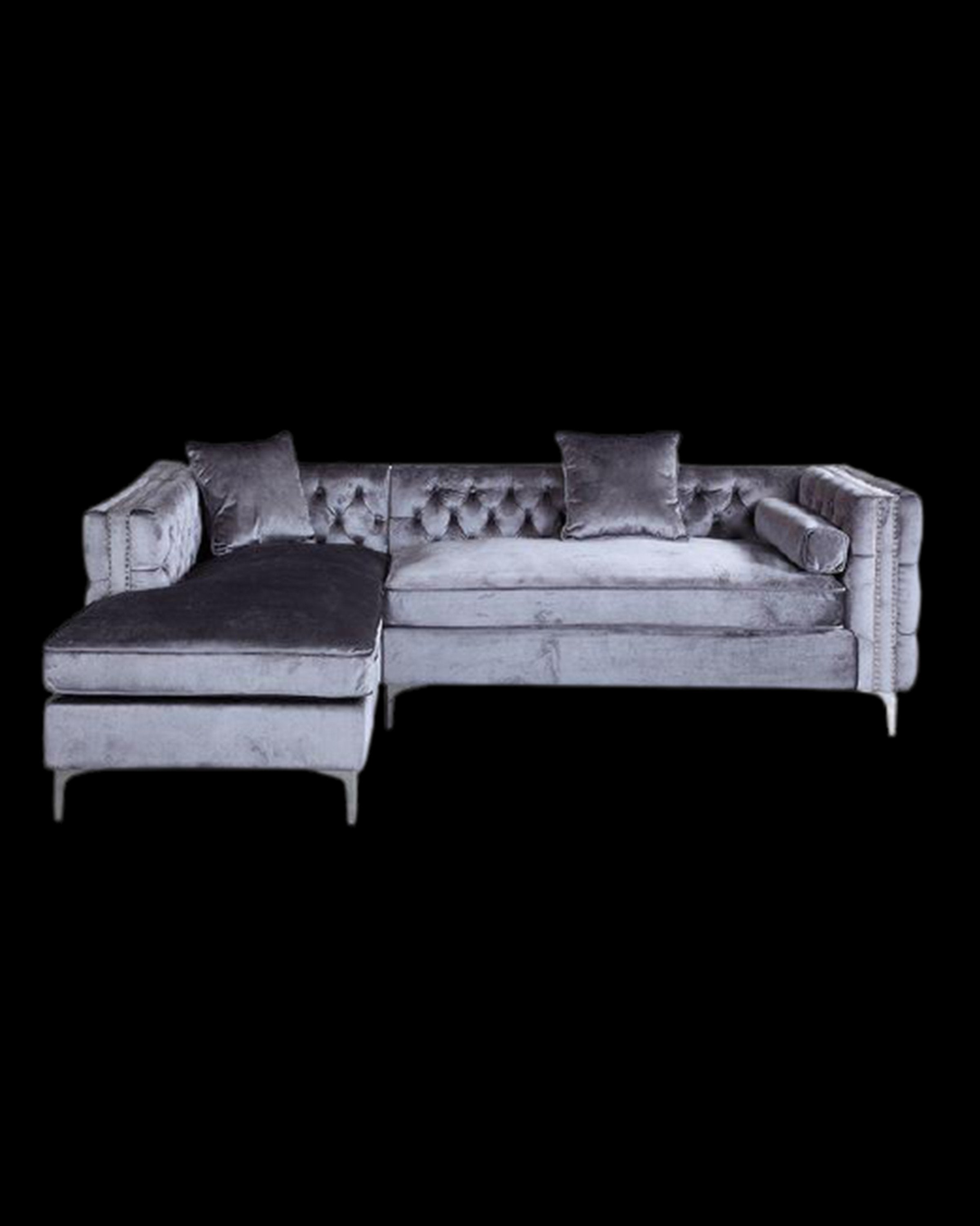 Denver Grey L Shape Sofa