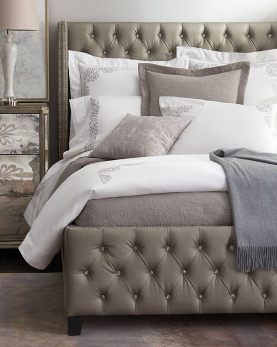 Buy Luxury grey Bed Set Online