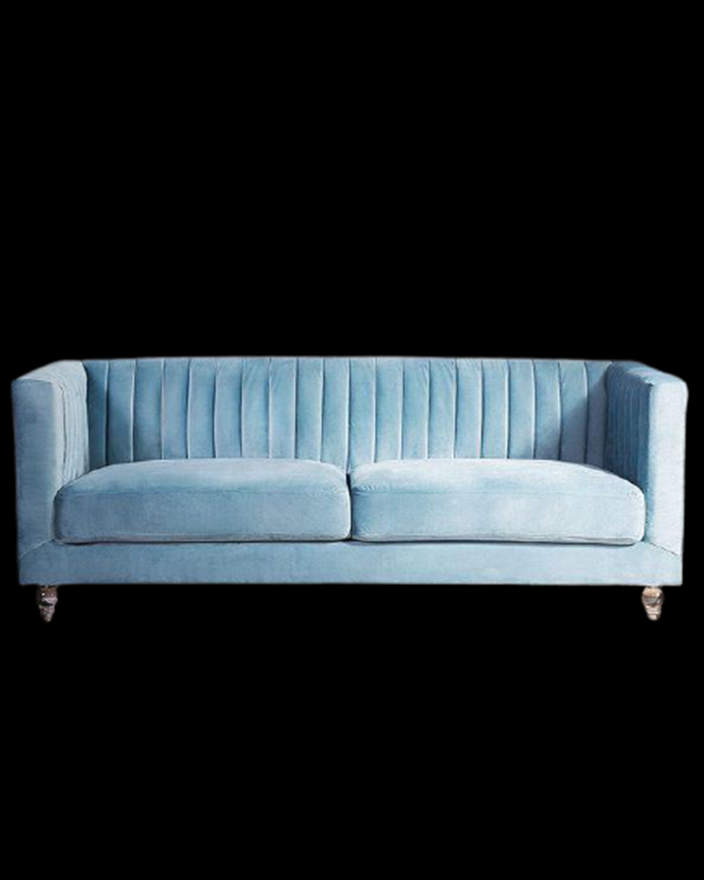 Buy Edison Sky Blue 3 & 2 Seater Sofa