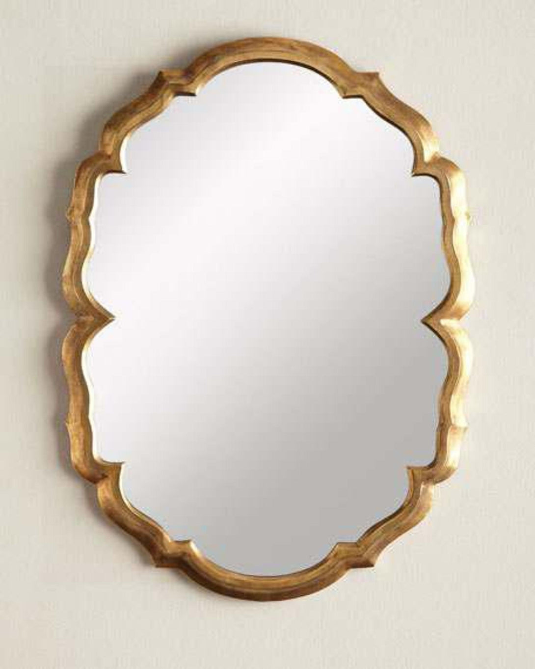 Luxury classic gold leaf mirror