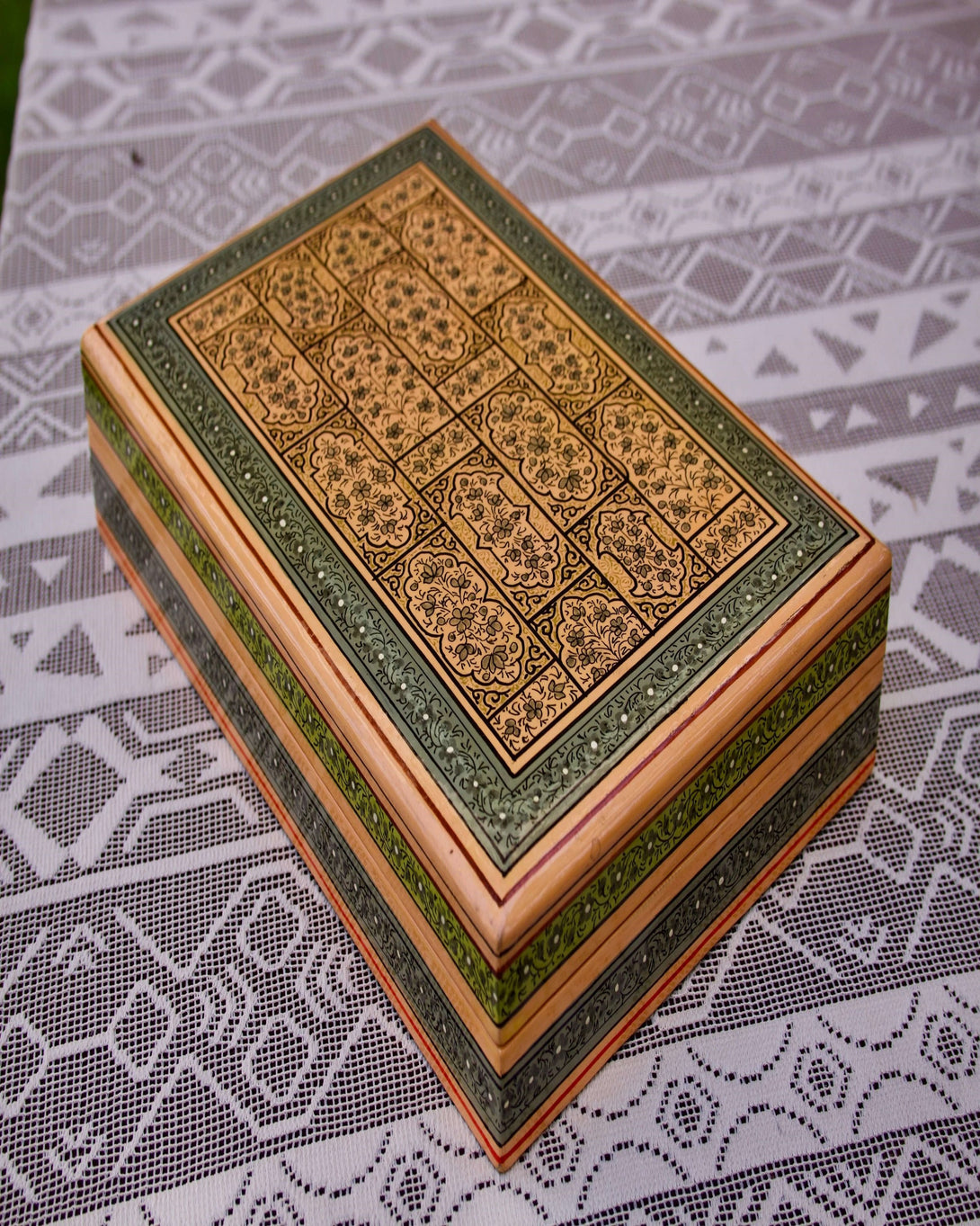 Bronze Kashmiri Papier Mache Box