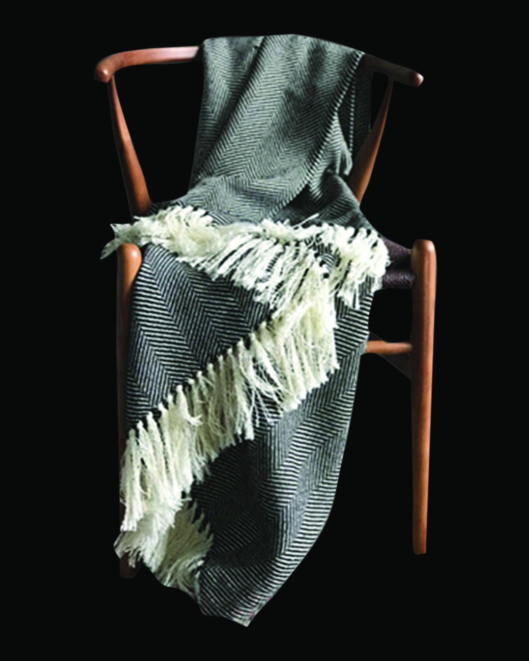 Fuschsia Luxury Grey & White Throw & Blanket