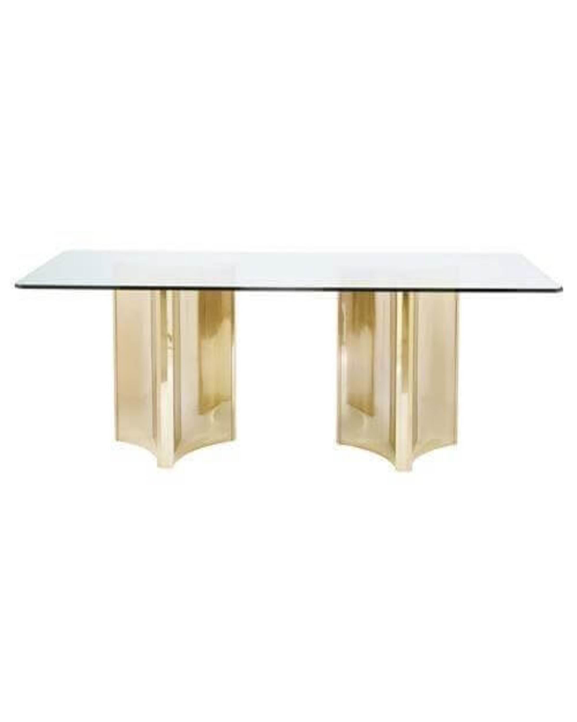 Felix Gold Finish Metal Dining Table- Angie's India ANGIE KRIPALANI DESIGN- ANGIES HOME- ANGIES INDIA