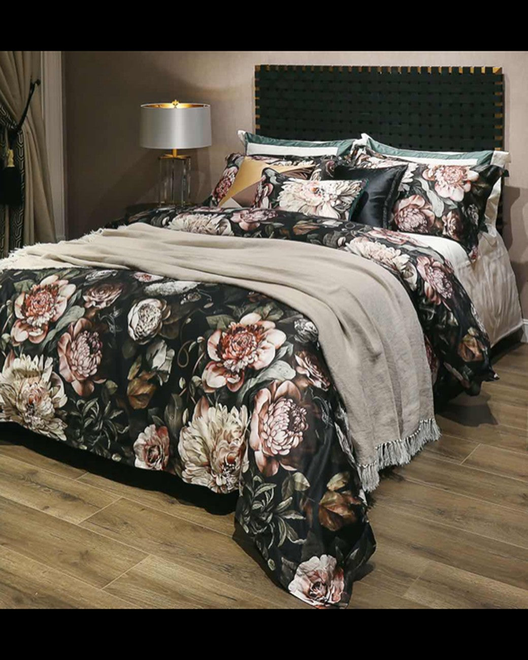 Buy Luxury navy blue bed set Online