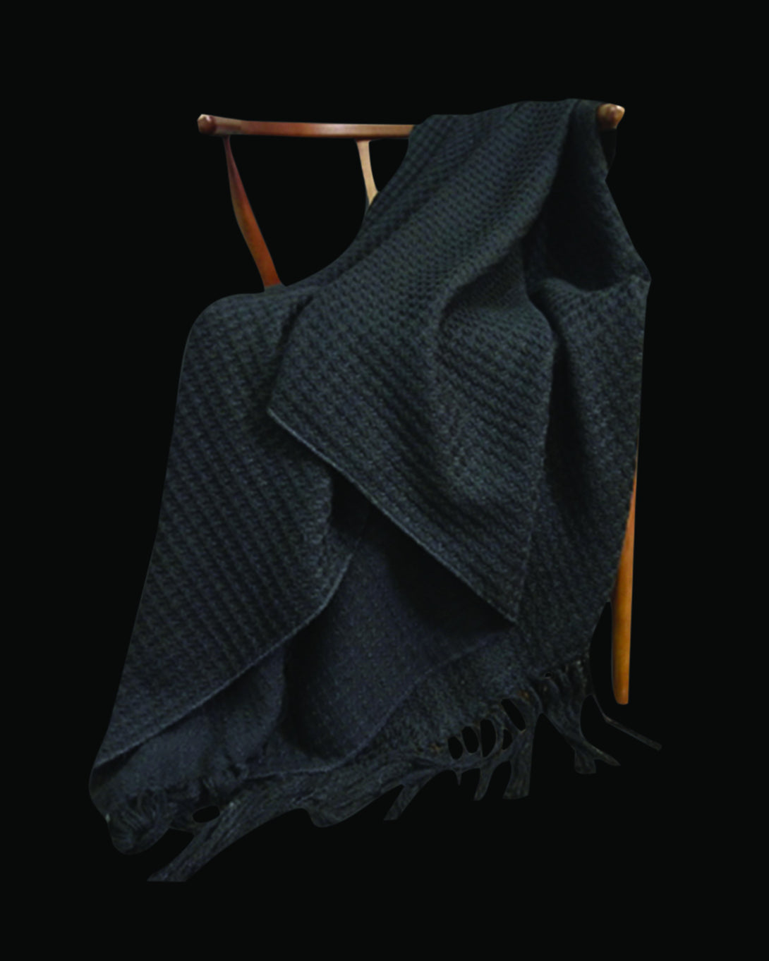 Gable Dark Grey Throw & Blanket