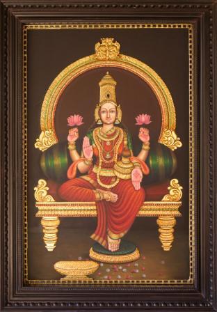 Luxury goddess tanjore painting