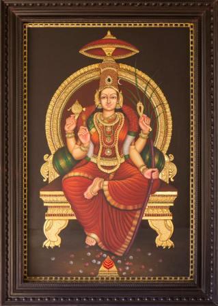 Luxury goddess tanjore painting