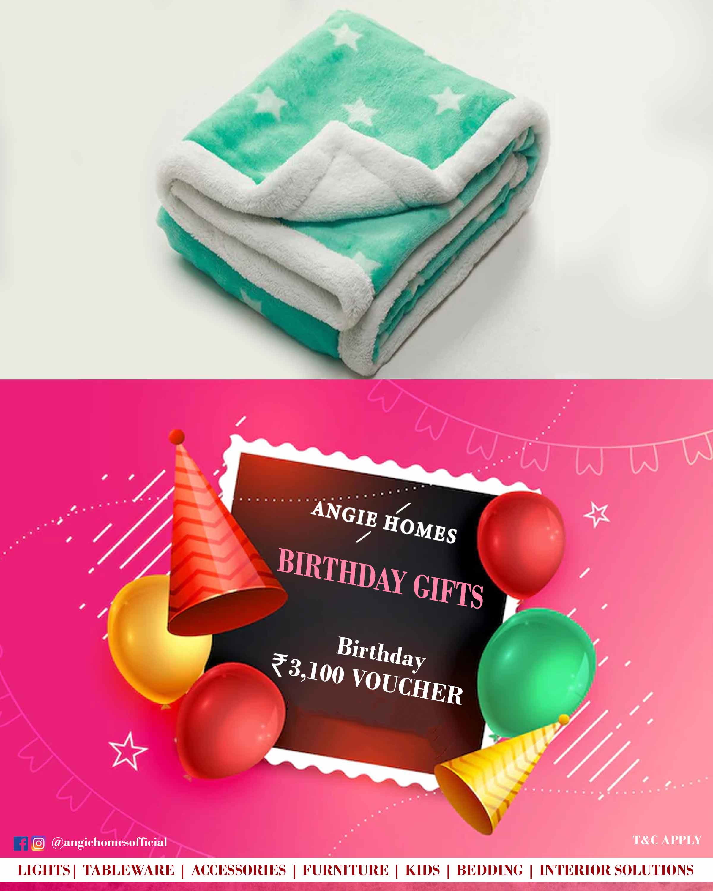 Baby Bedding | Happy Birthday Gift Voucher for Kids Blanket ANGIE HOMES
