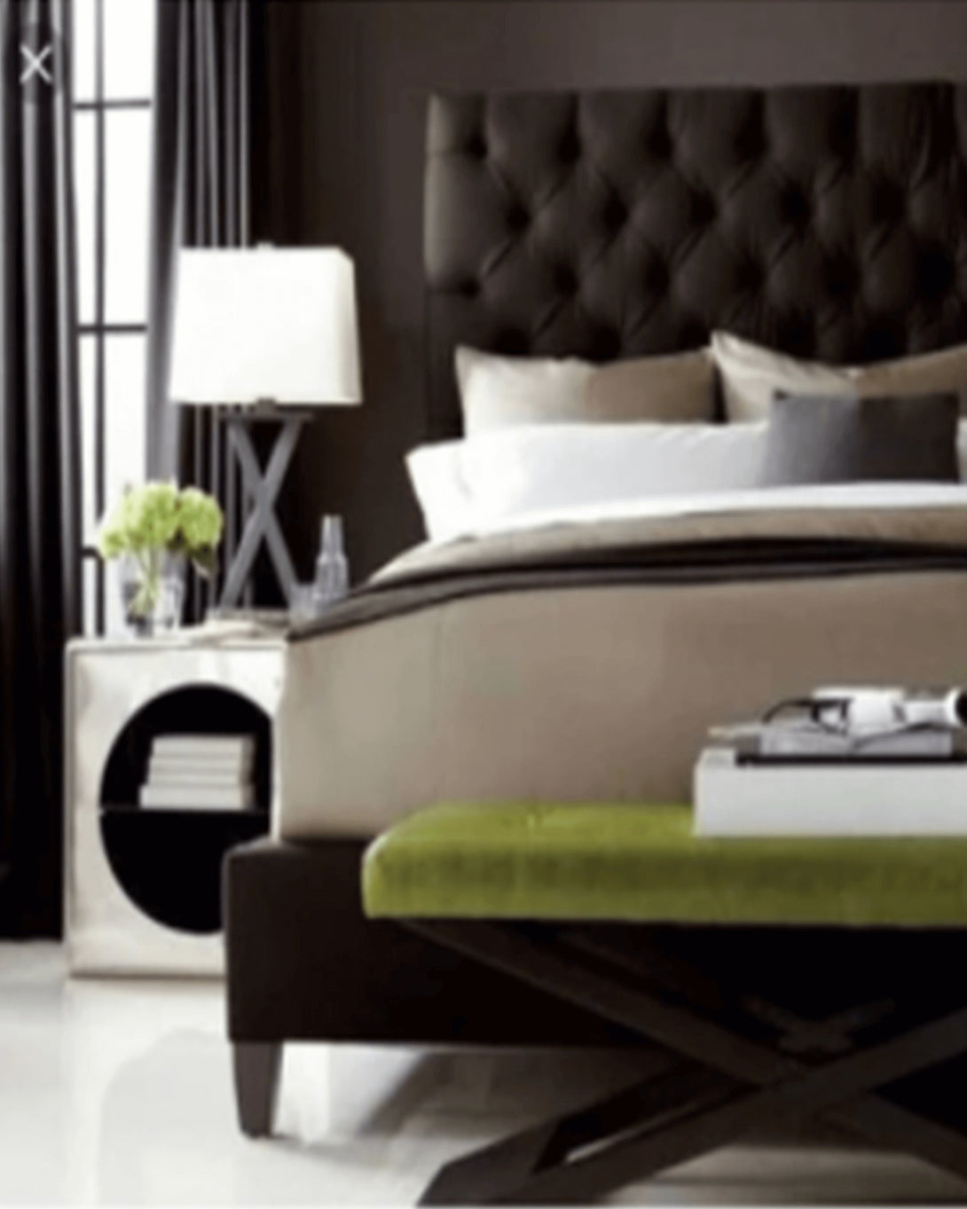 Luxury Fabric Bed With Head Board