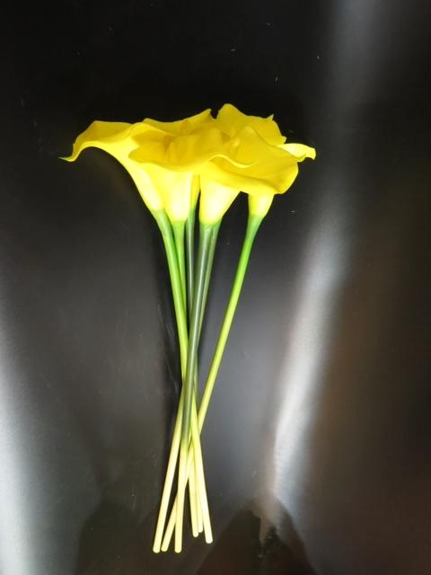 Yellow Real Touch Artificial Lily Flower