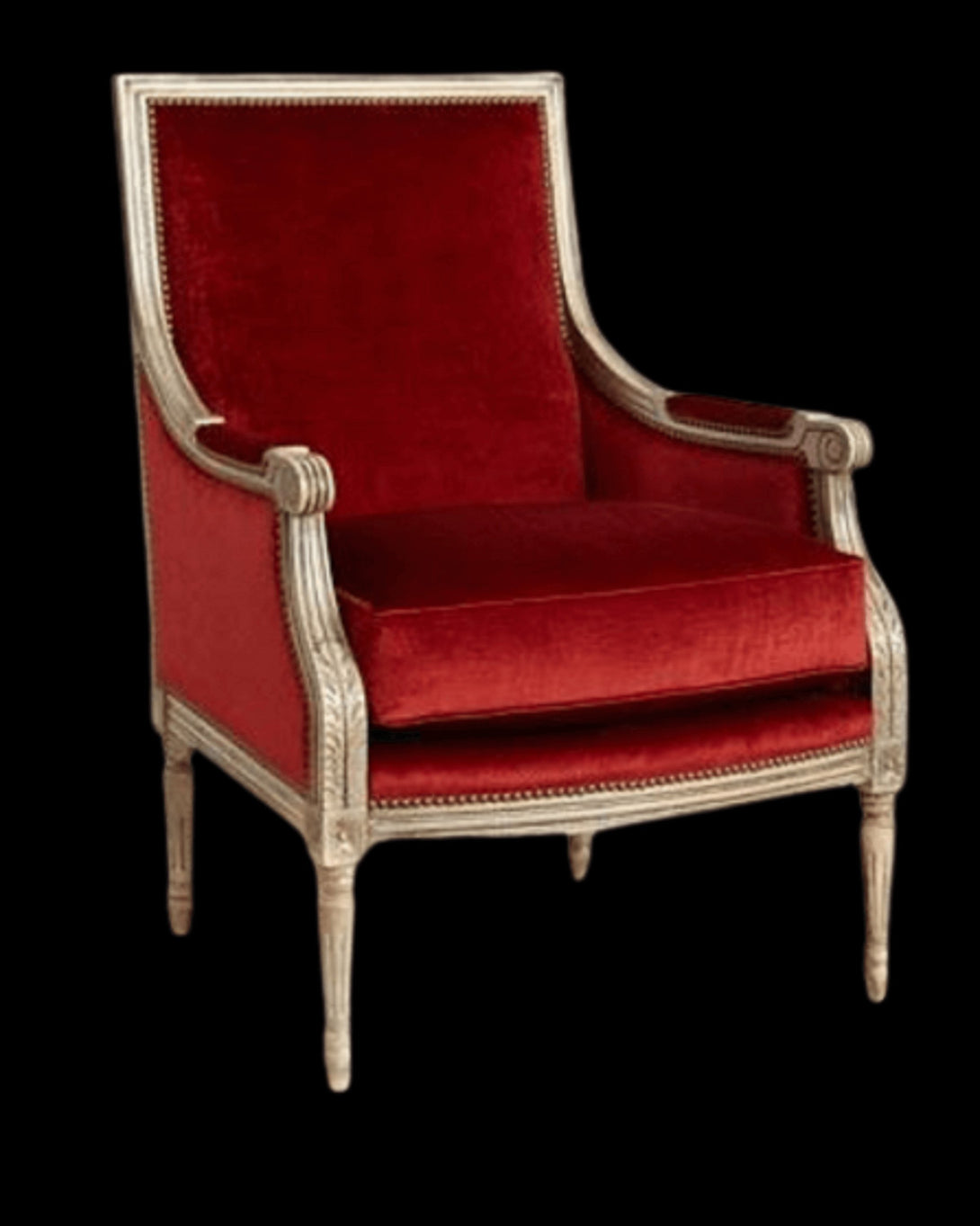 Luxury Silver Leaf Chair