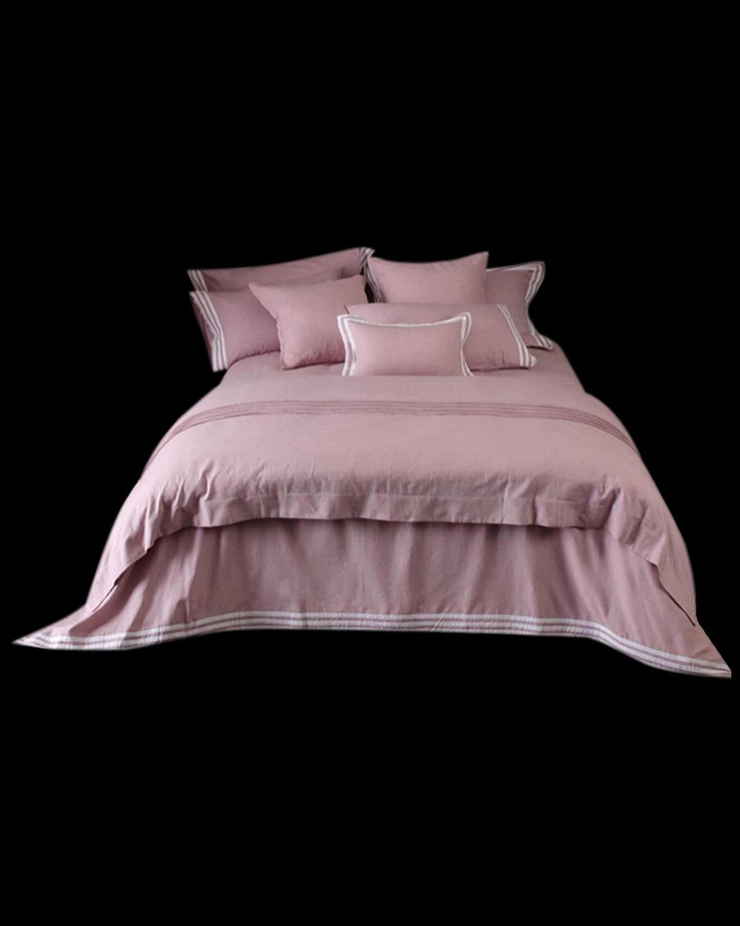 Luxury baby pink bed set with pillow