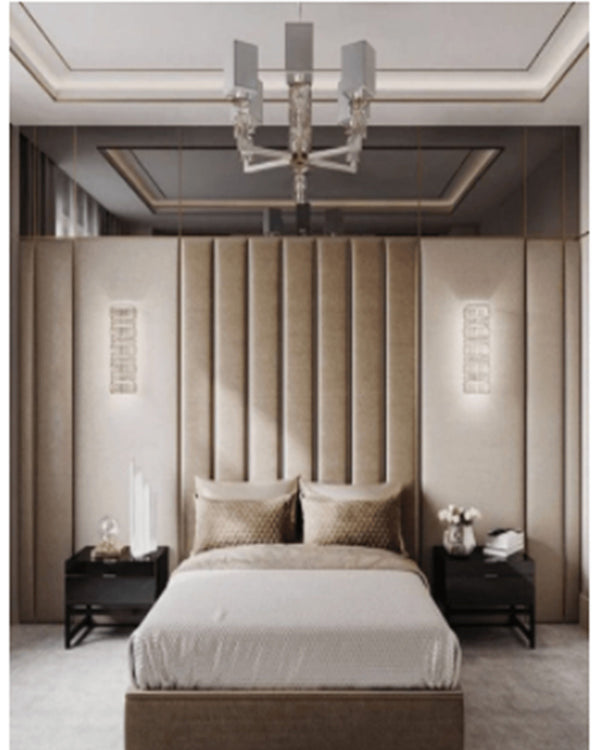 Luxury Fabric Bed With Head Board