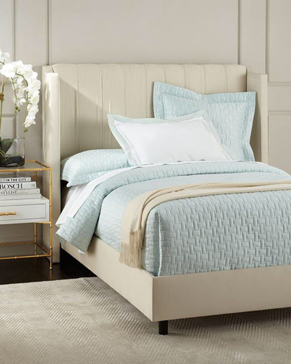 Luxury sky blue Bed Set