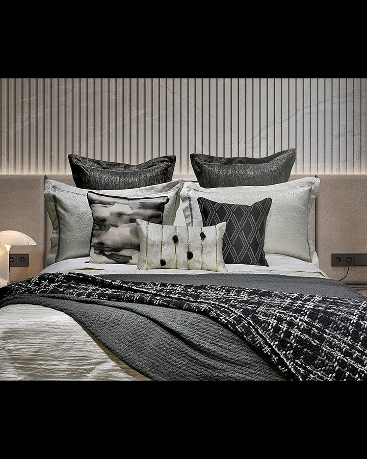 Luxury black bed set