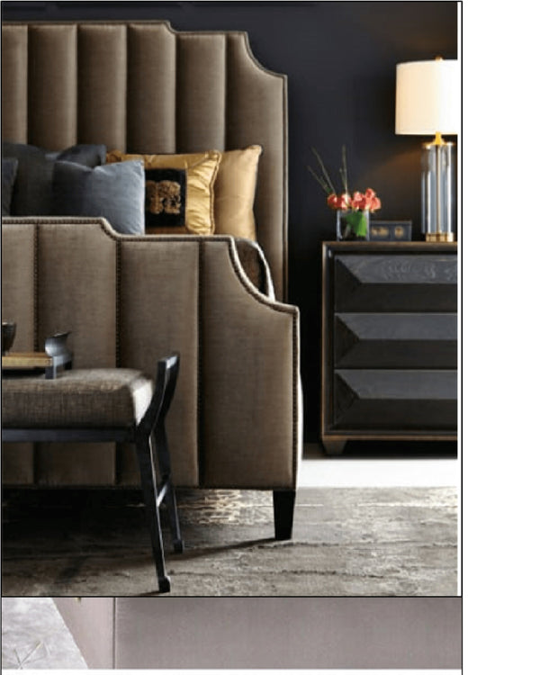 Luxury Fabric Bed With Head & Foot Board