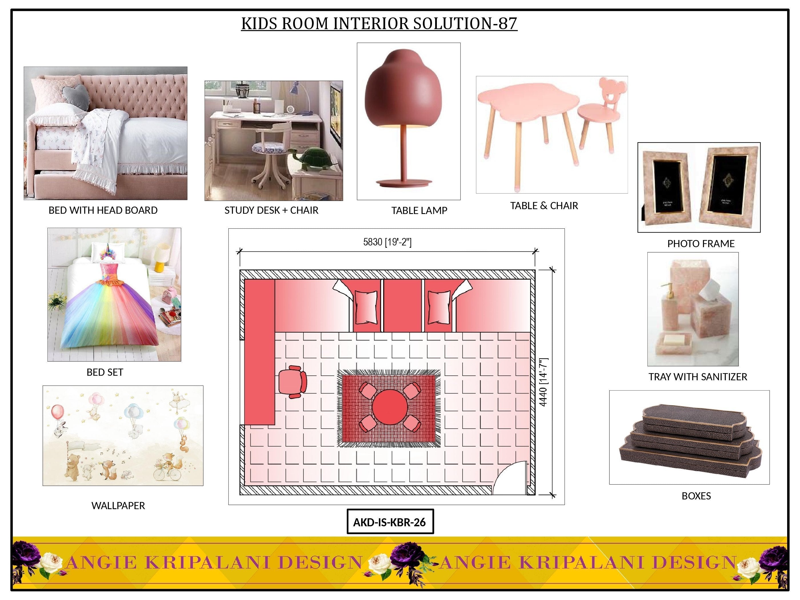 Kids Room Interior Solution with Study Desk and Chair – ANGIE HOMES