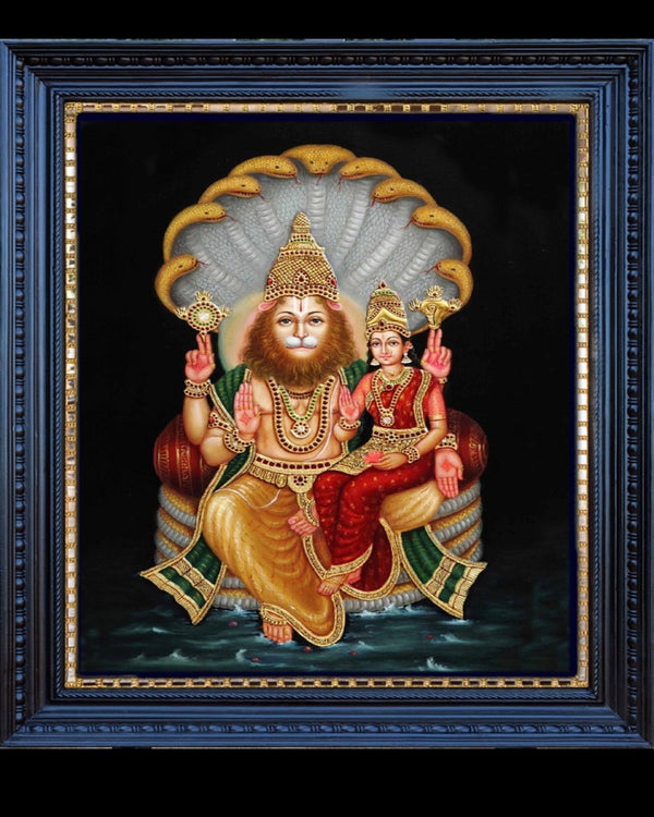 Luxury narasimha tanjore painting