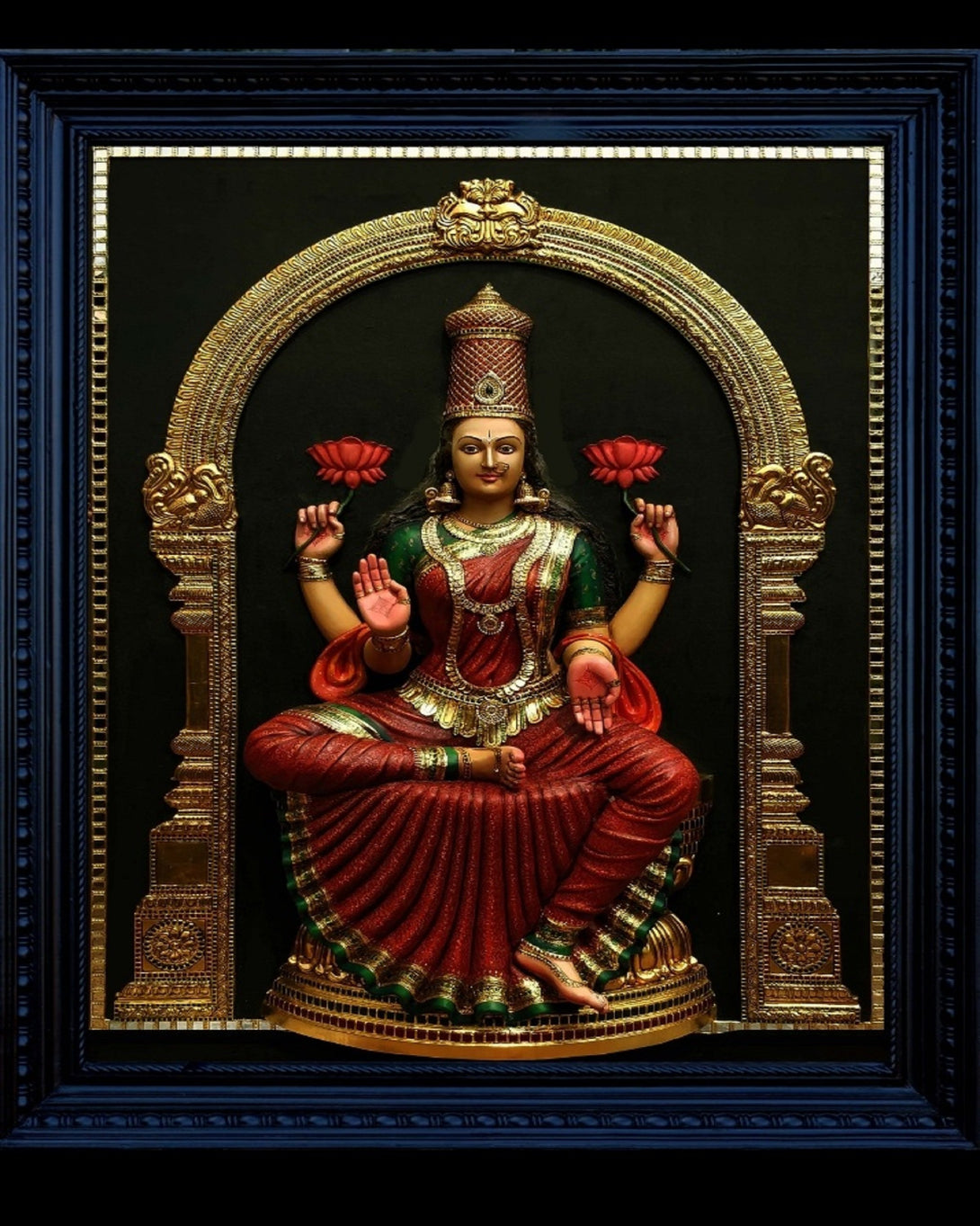 Luxury lakshmi gold leaf tanjore painting