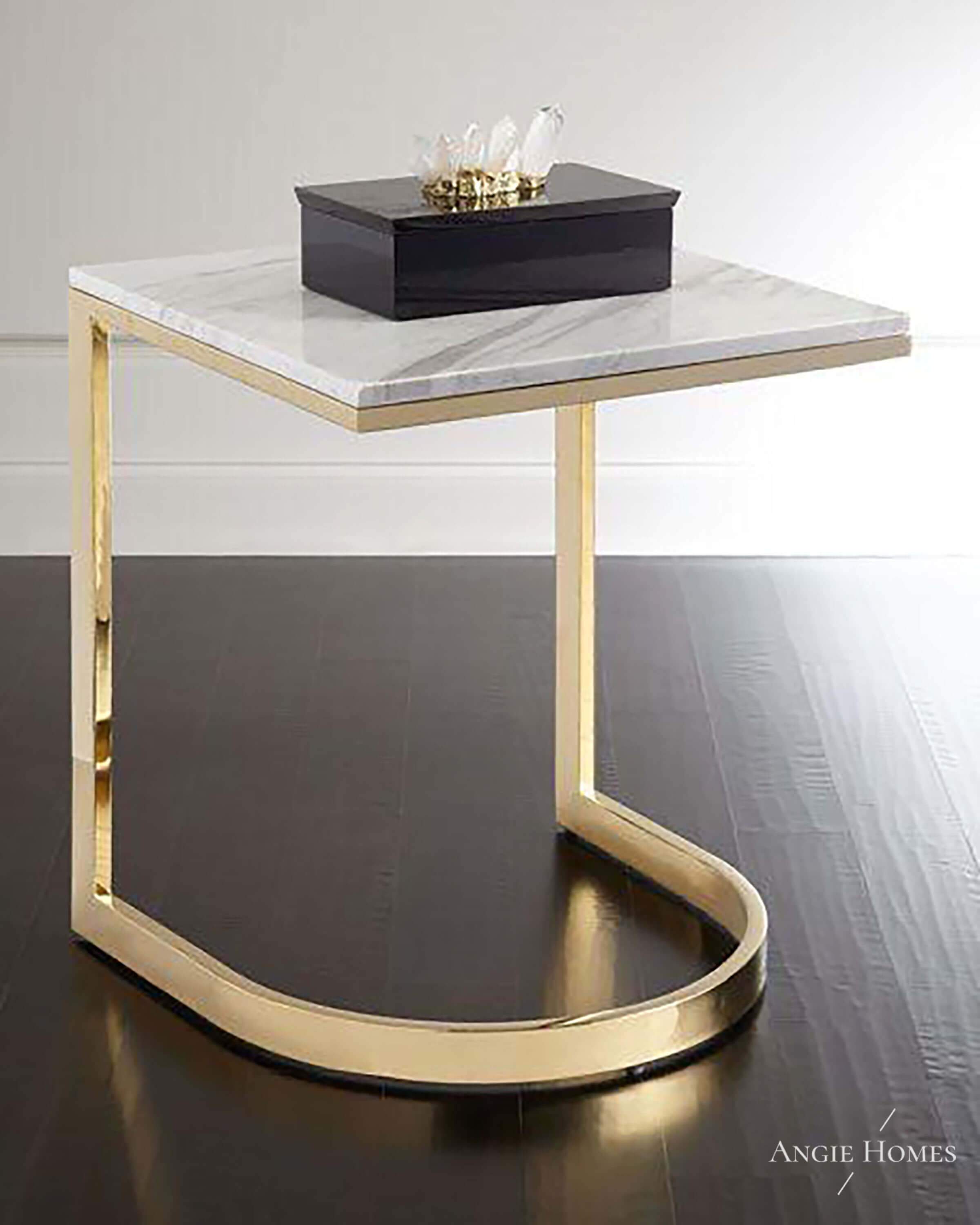 Luxury gold metal side table