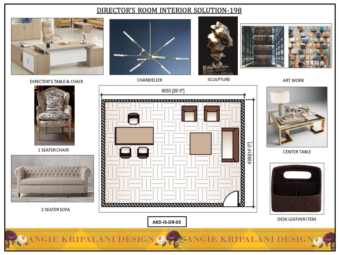 Luxury Director Room Interior Design Solution