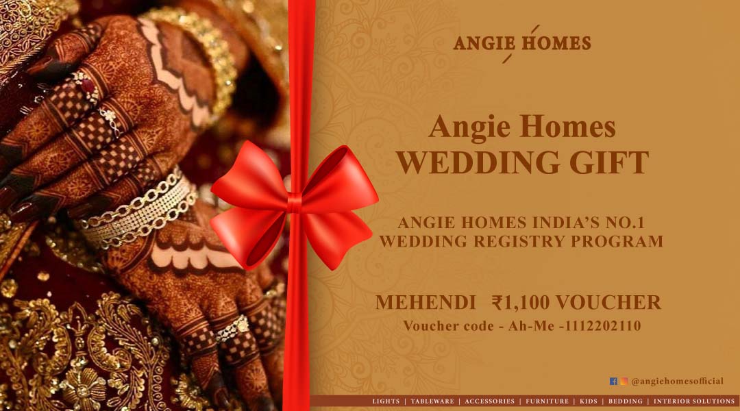 Online Book Mehendi Ceremony Gift Voucher with Angie Homes ANGIE HOMES