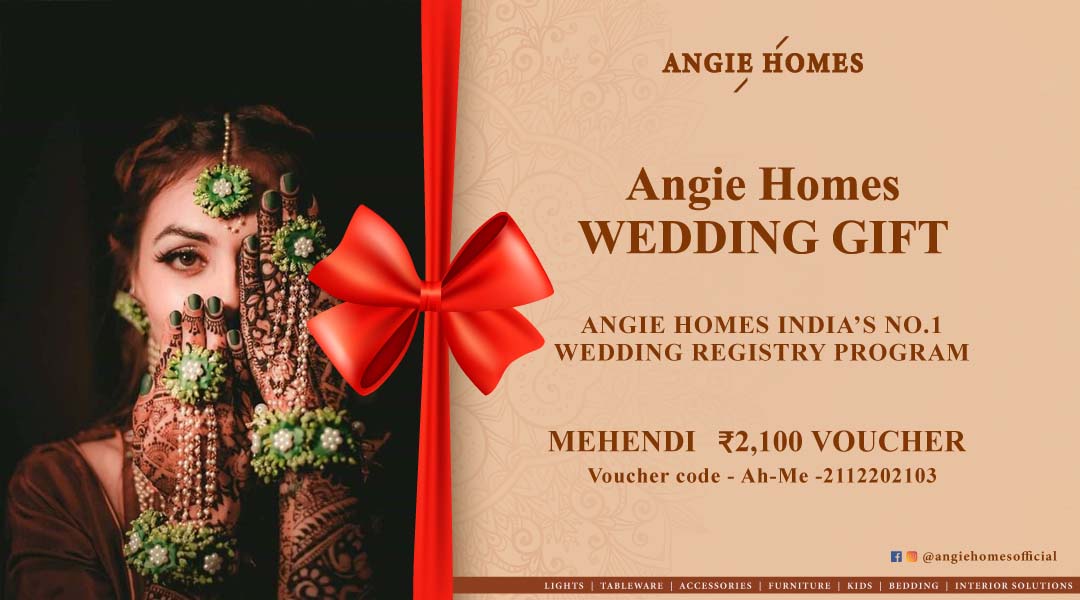 Angie Homes Wedding Mehendi Gift Voucher Online Mehndi Gift ANGIE HOMES