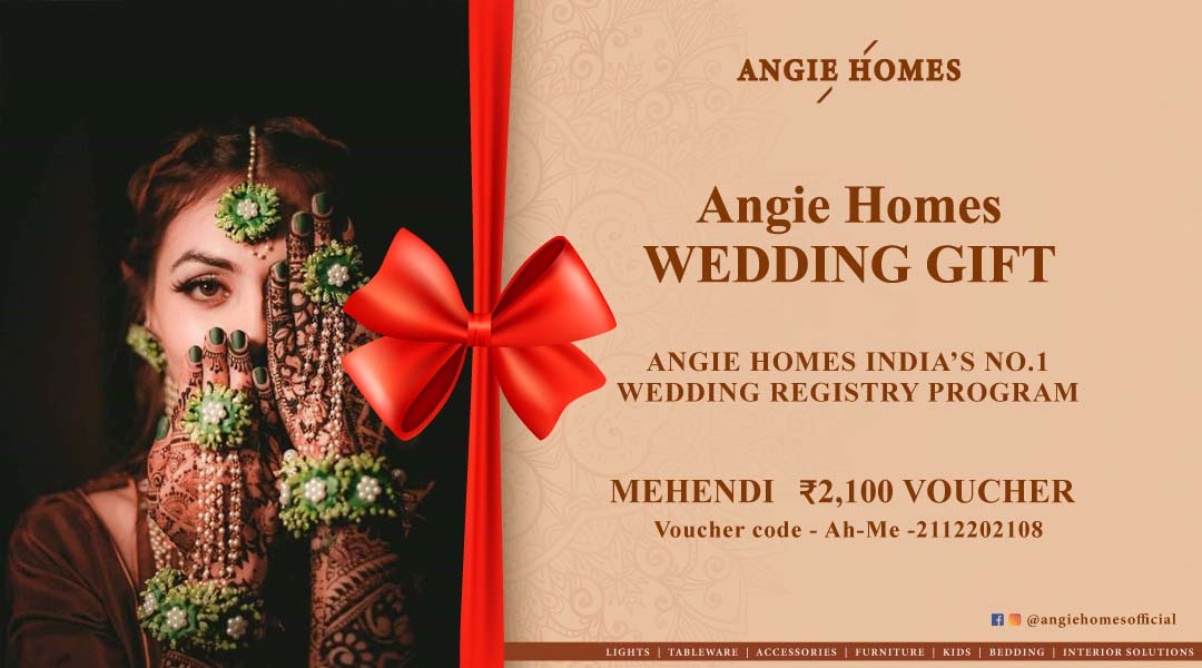 Angie Homes Wedding Mehendi Gift Voucher Online ANGIE HOMES