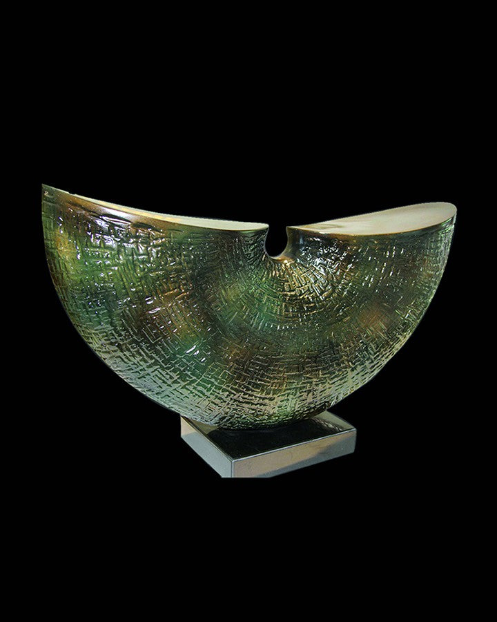 Metal Black Oval Shape Sculpture Online