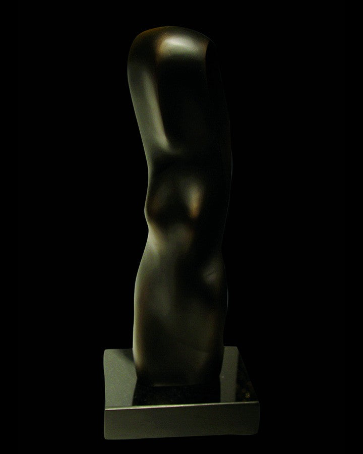 Metallic Black Abstract Fiber Glass Sculpture